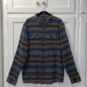 Hippytree Flannel - L - Navy/Brown Pattern - Great Condition